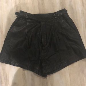 Joie leather shorts